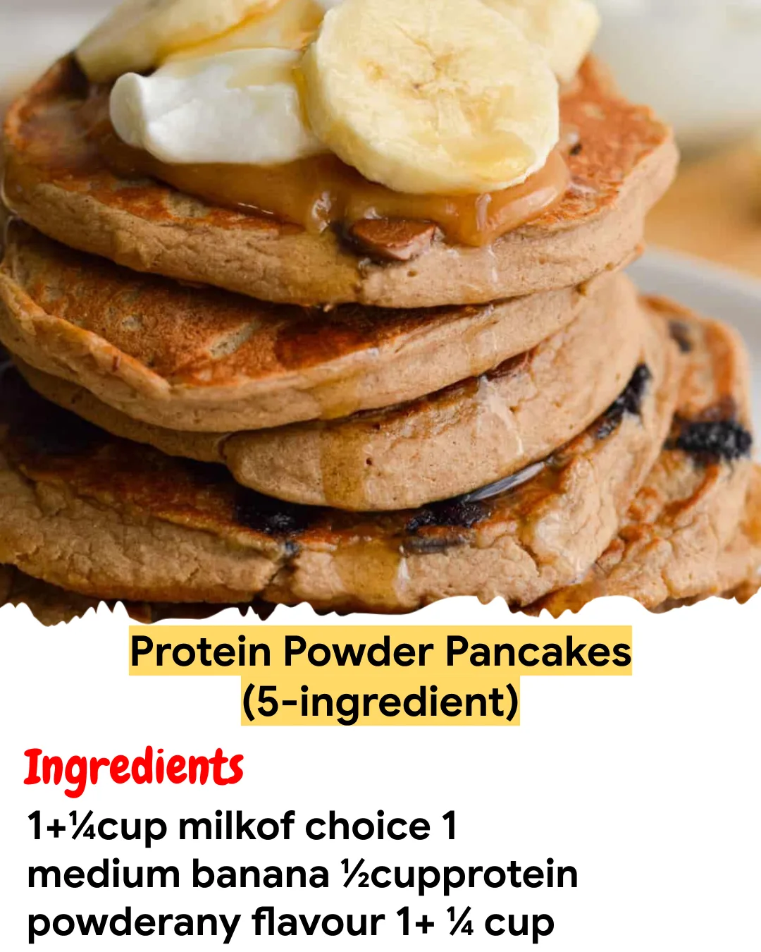 Meal Prep Recipe Protein Powder Pancakes (5-ingredient)