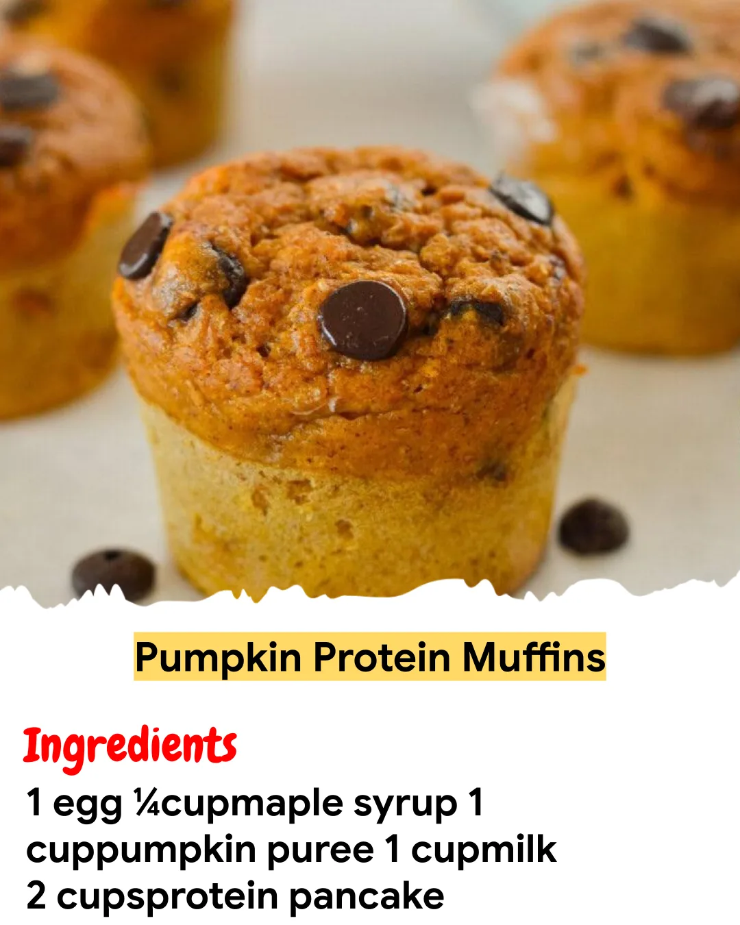 Meal Prep Recipe Pumpkin Protein Muffins