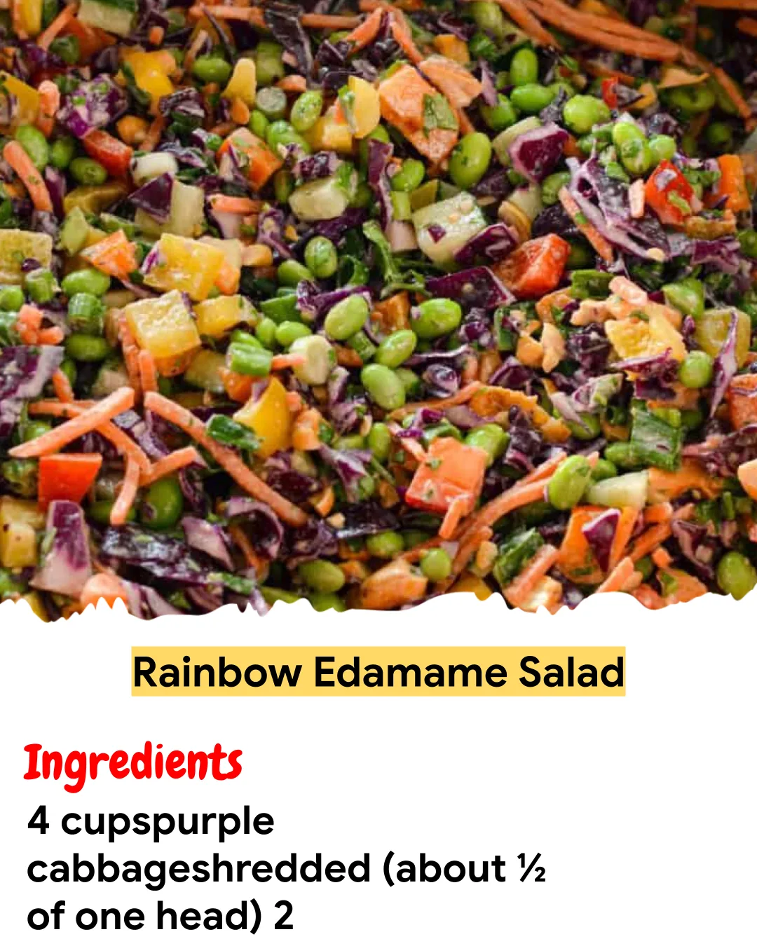 Meal Prep Recipe Rainbow Edamame Salad