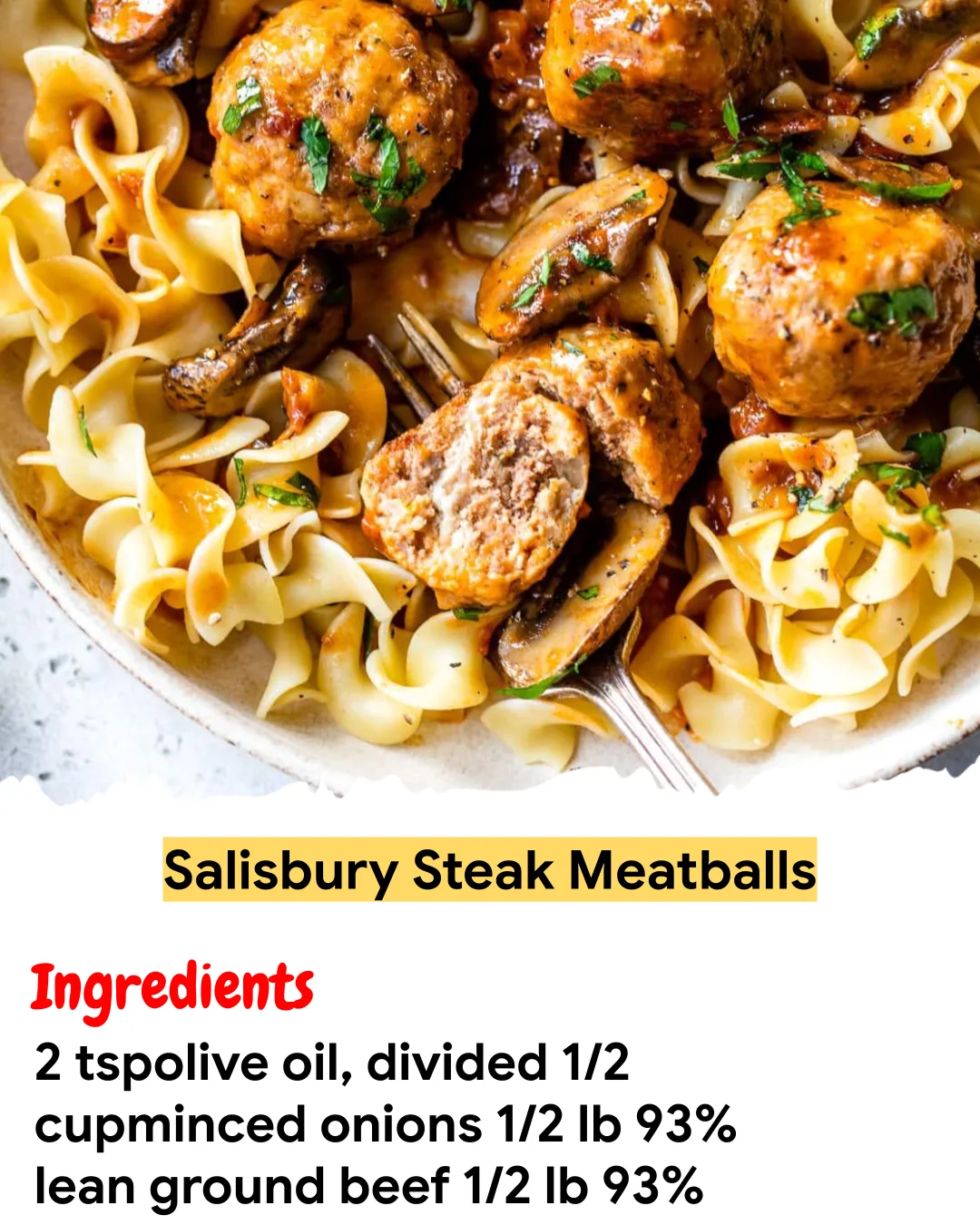 Meal Prep Recipe Salisbury Steak Meatballs