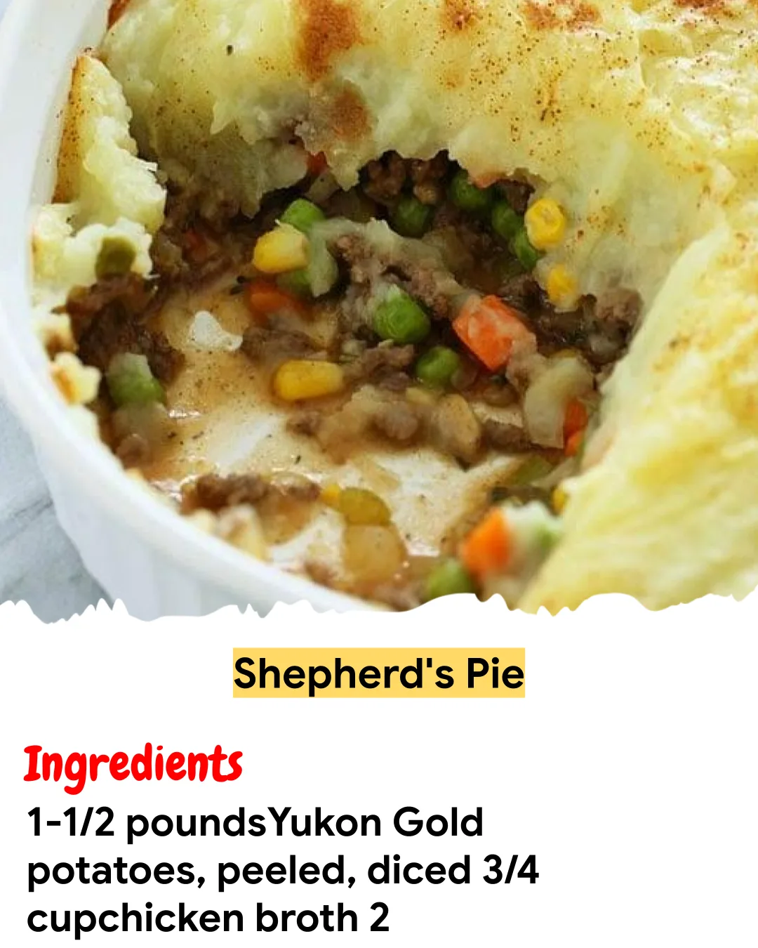 Meal Prep Recipe Shepherd's Pie