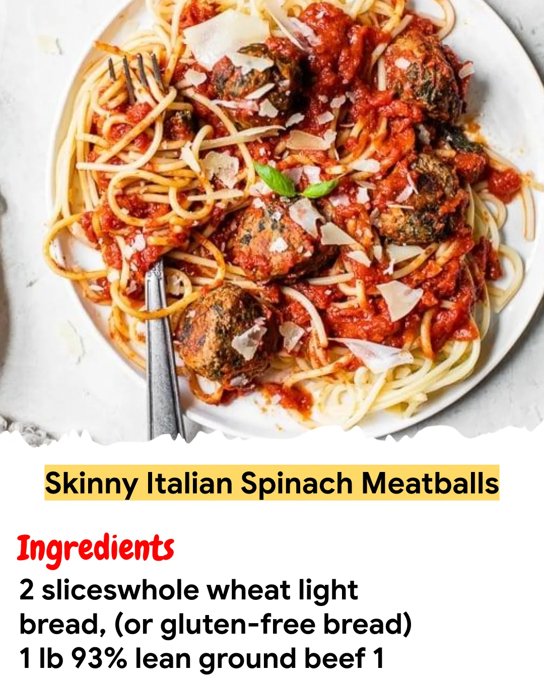 Meal Prep Recipe Skinny Italian Spinach Meatballs