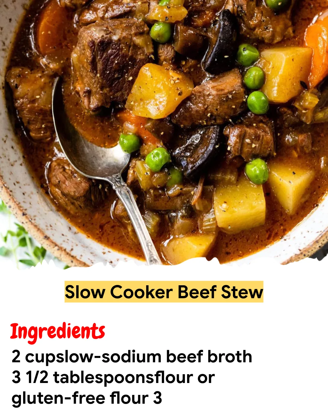 Meal Prep Recipe Slow Cooker Beef Stew