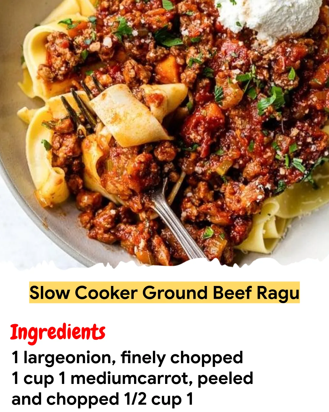 Meal Prep Recipe Slow Cooker Ground Beef Ragu