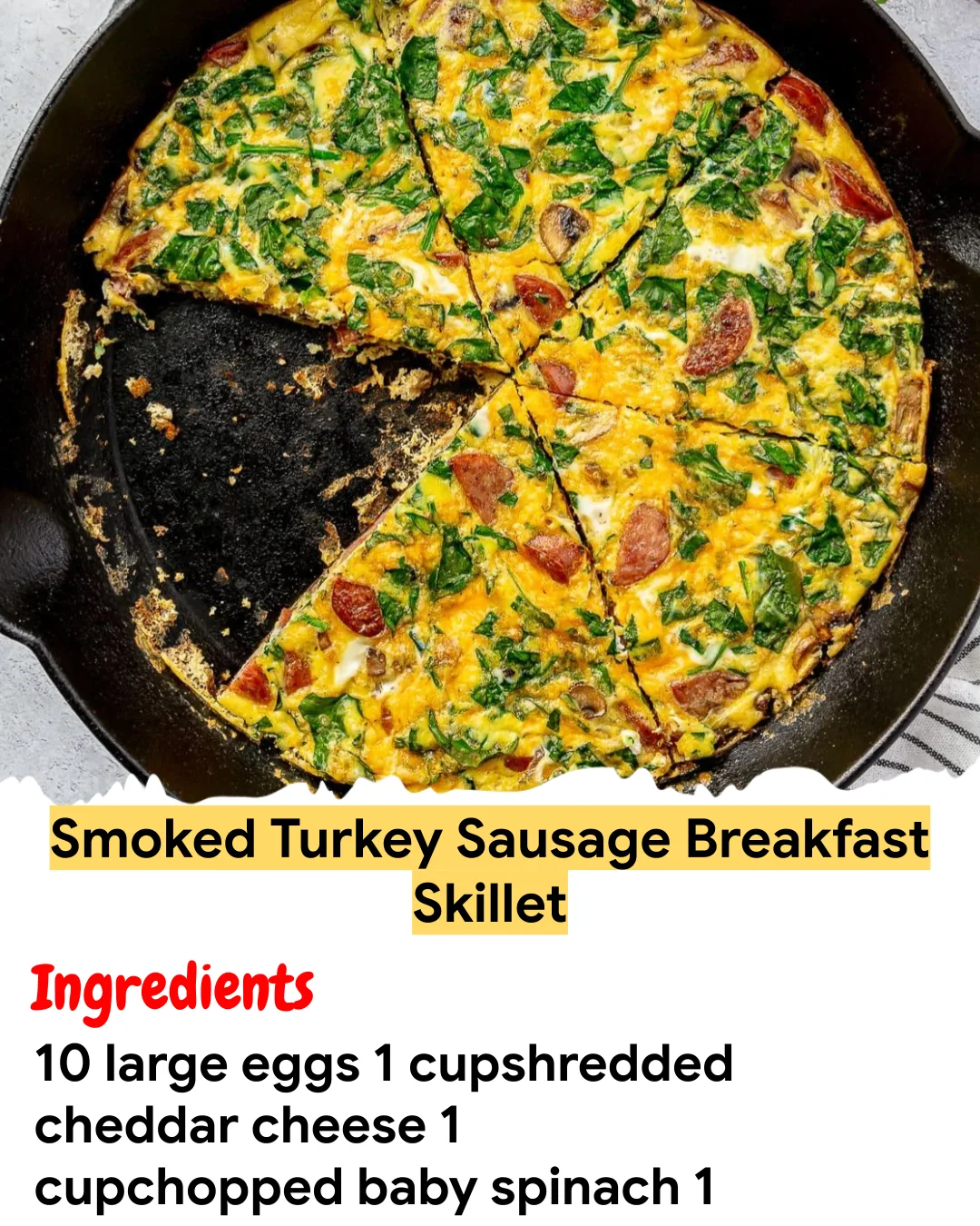 Meal Prep Recipe Smoked Turkey Sausage Breakfast Skillet