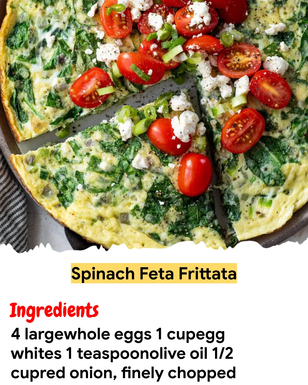 Meal Prep Recipe Spinach Feta Frittata