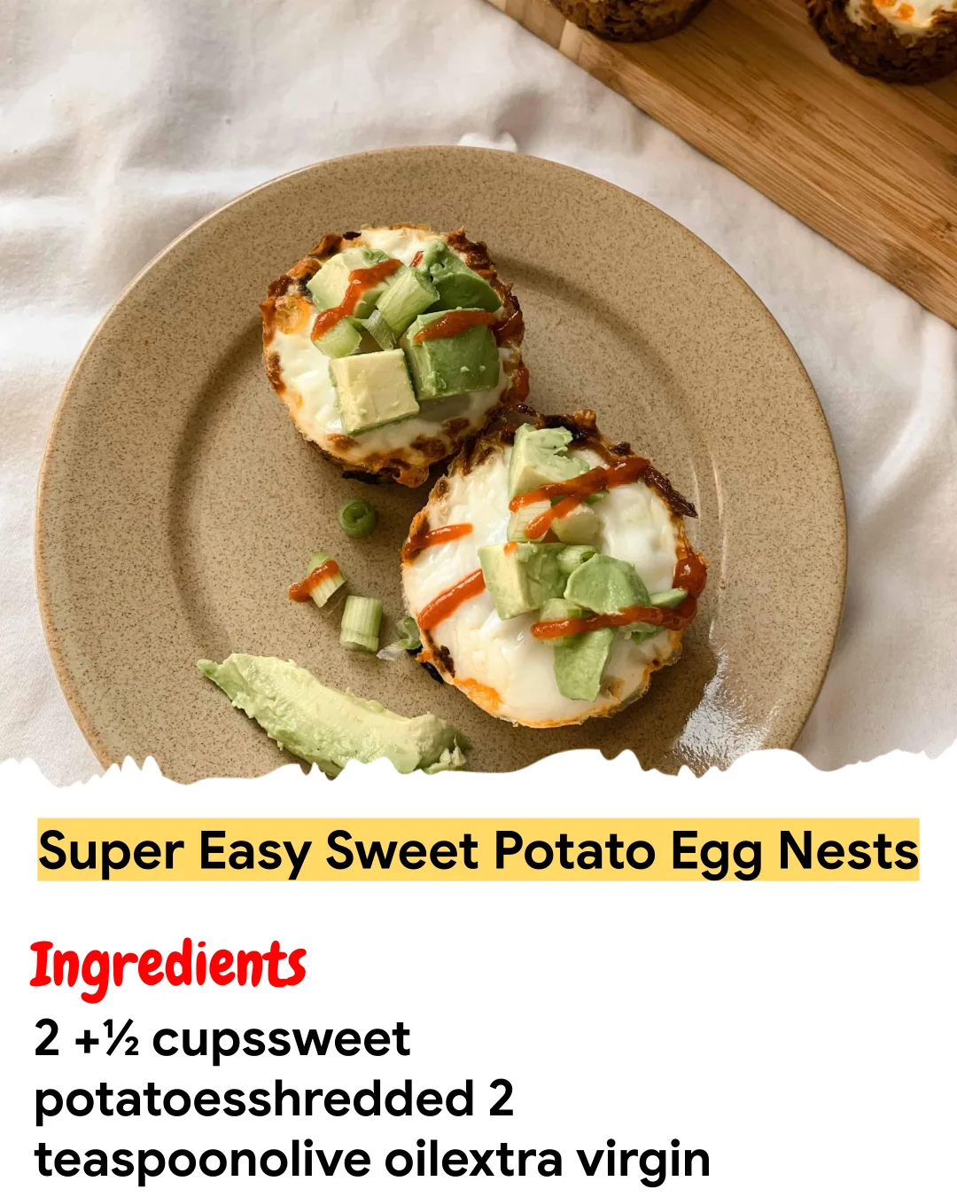 Meal Prep Recipe Super Easy Sweet Potato Egg Nests