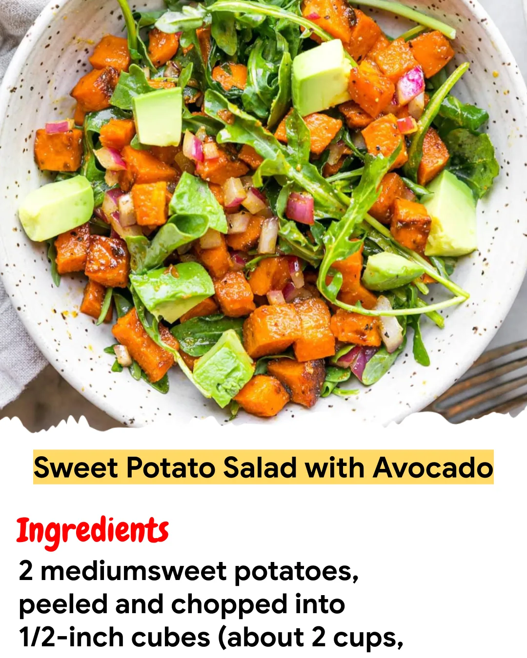 Meal Prep Recipe Sweet Potato Salad with Avocado