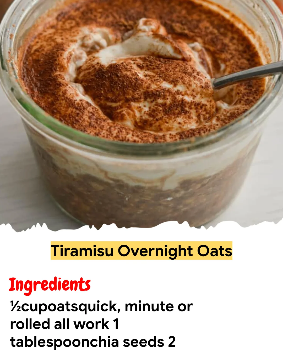Meal Prep Recipe Tiramisu Overnight Oats