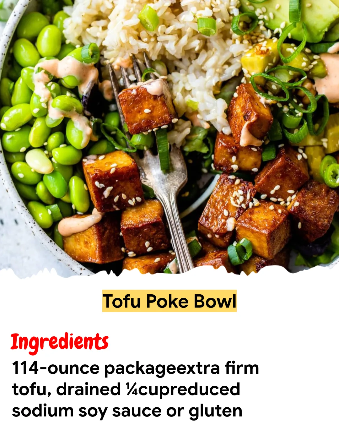 Meal Prep Recipe Tofu Poke Bowl
