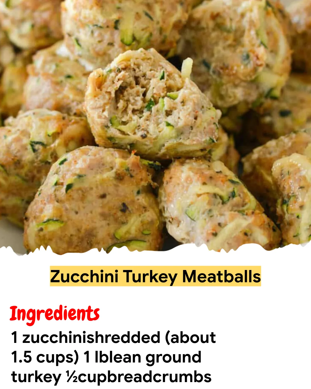 Meal Prep Recipe Zucchini Turkey Meatballs