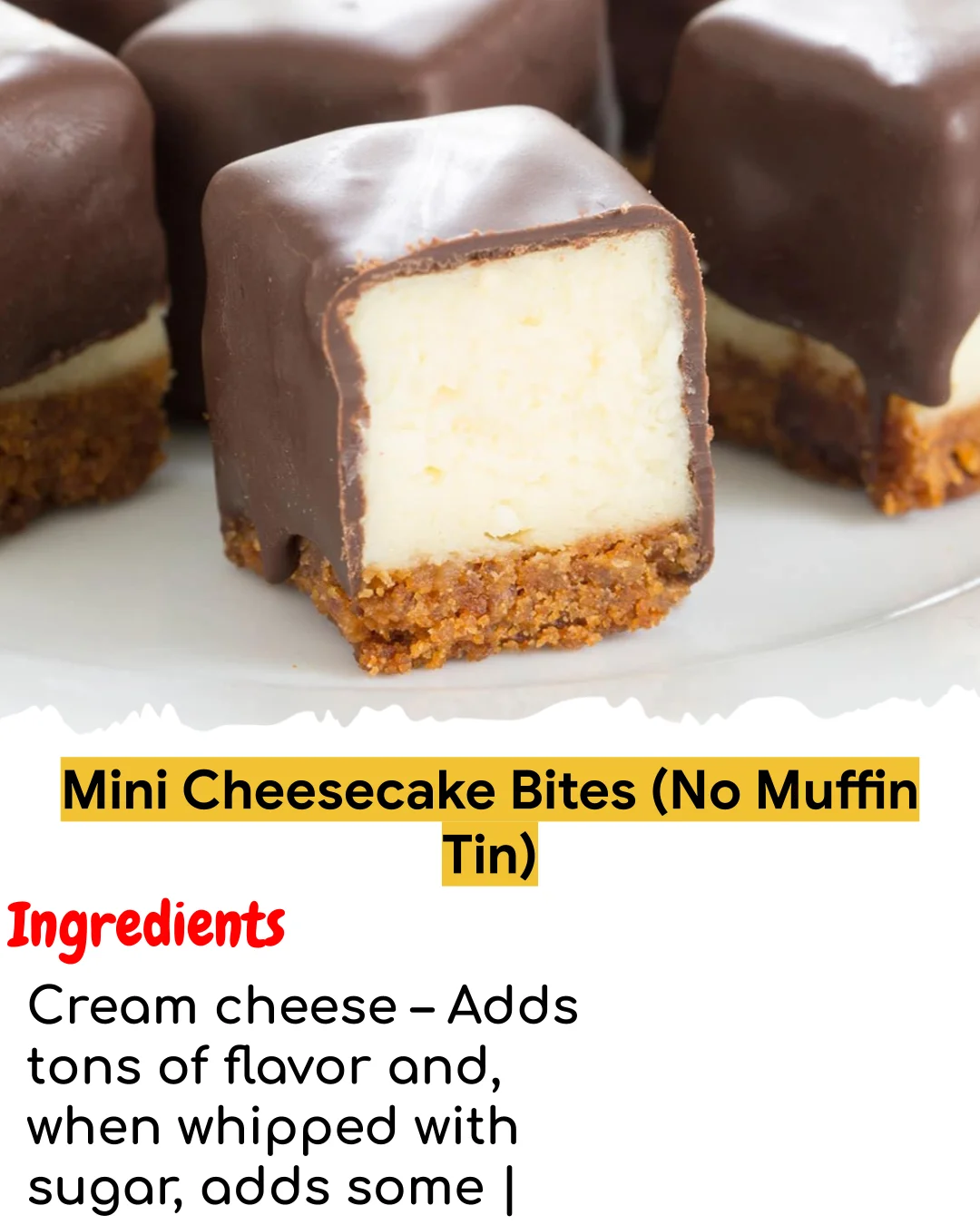 Mini Cheesecake Bites (No Muffin Tin) (Easy 60-Minute)