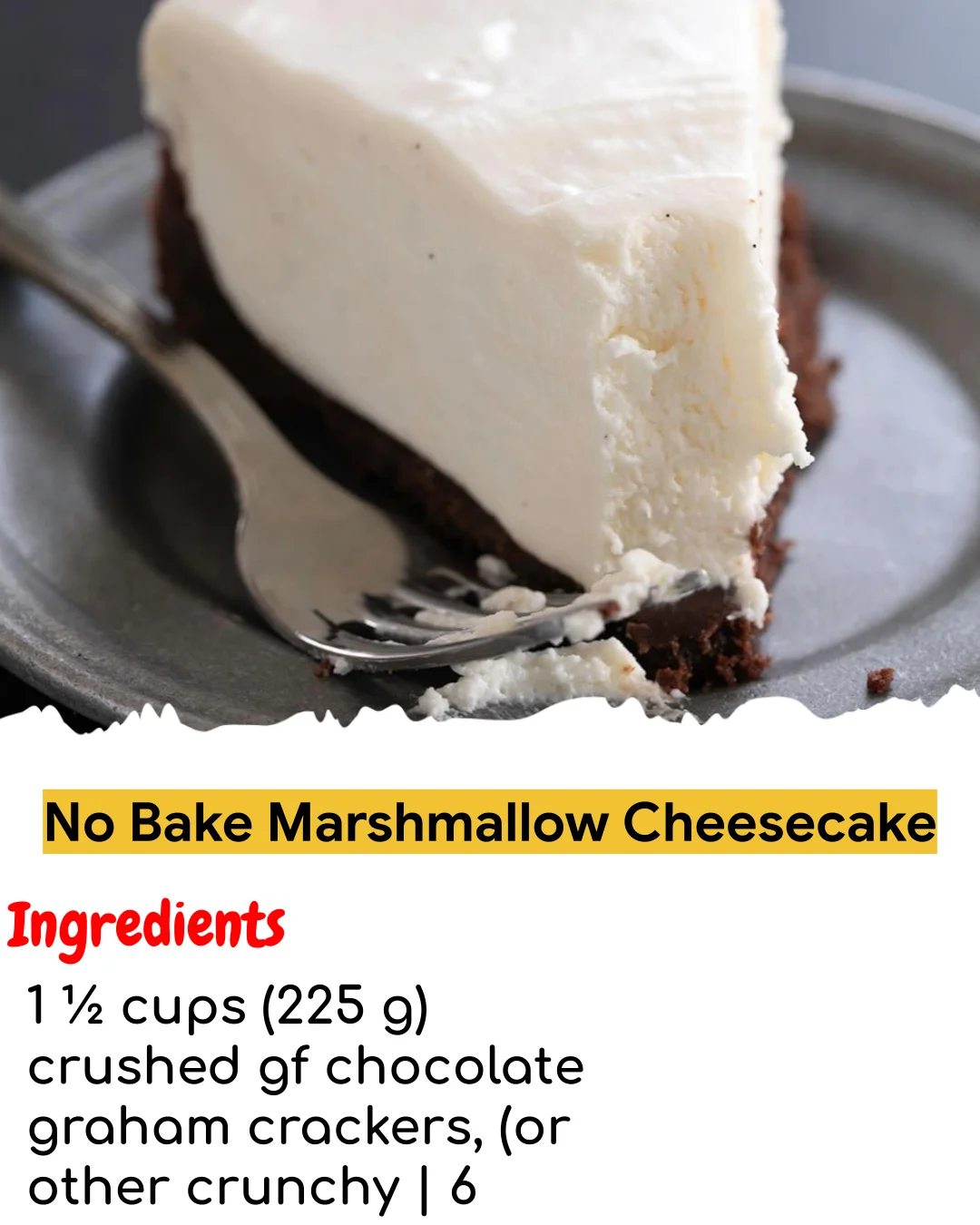 No Bake Marshmallow Cheesecake (Chef-Developed)