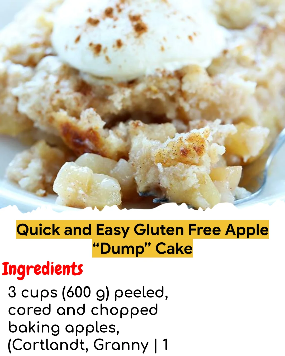Quick and Easy Gluten Free Apple “Dump” Cake (Tested 10+ Times)