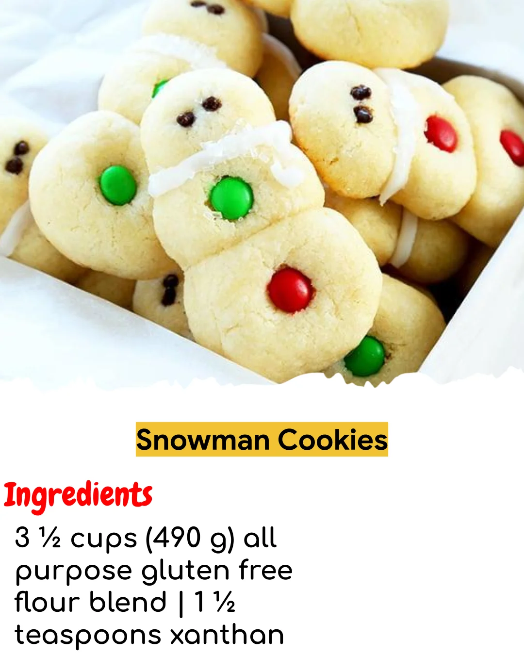 Snowman Cookies (Meal Prep Friendly)