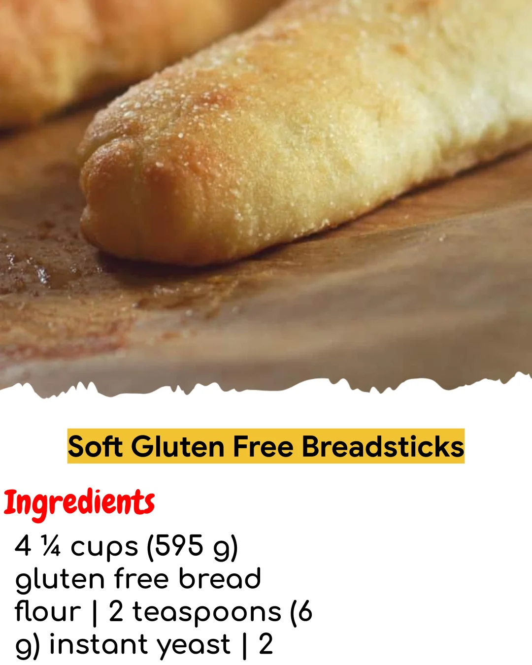 Soft Gluten Free Breadsticks (Meal Prep Friendly)
