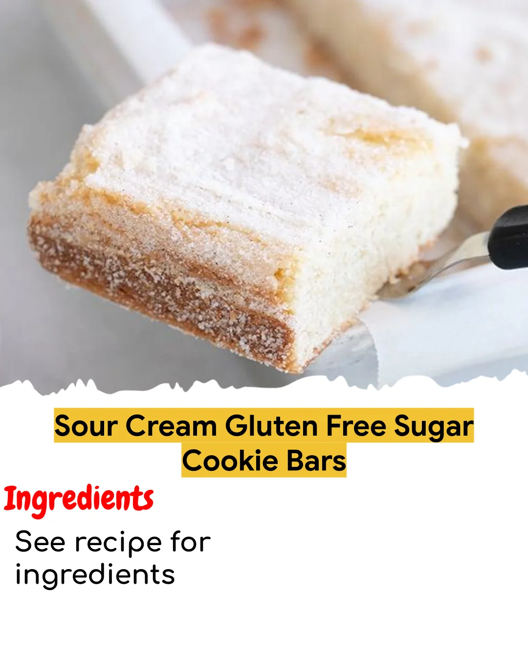 Sour Cream Gluten Free Sugar Cookie Bars (Chef-Developed)