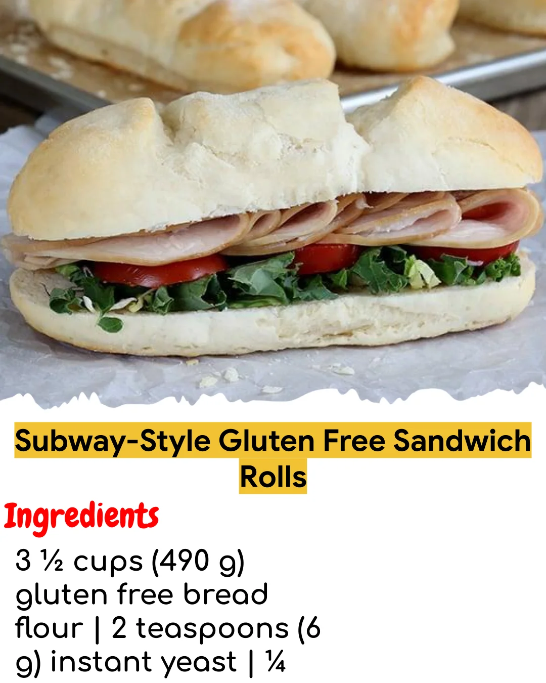 Subway-Style Gluten Free Sandwich Rolls (Meal Prep Friendly)