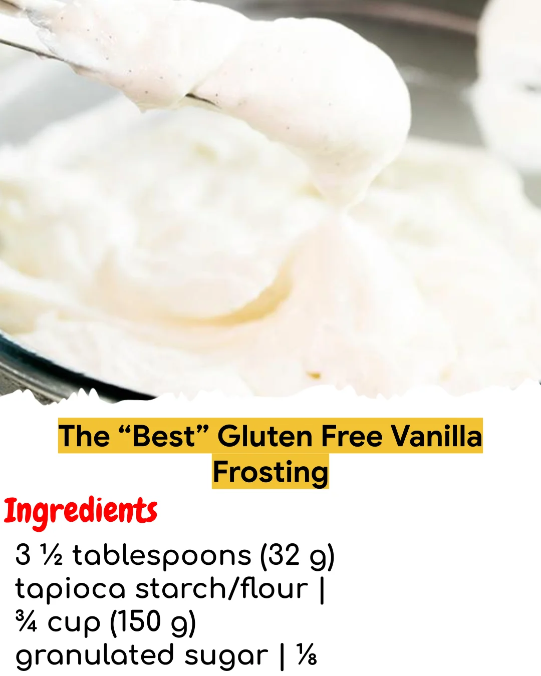 The “Best” Gluten Free Vanilla Frosting (Tested 10+ Times)
