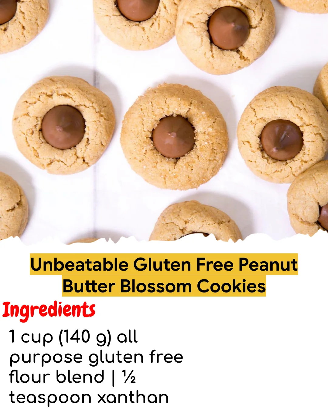 Unbeatable Gluten Free Peanut Butter Blossom Cookies (Easy 60-Minute)