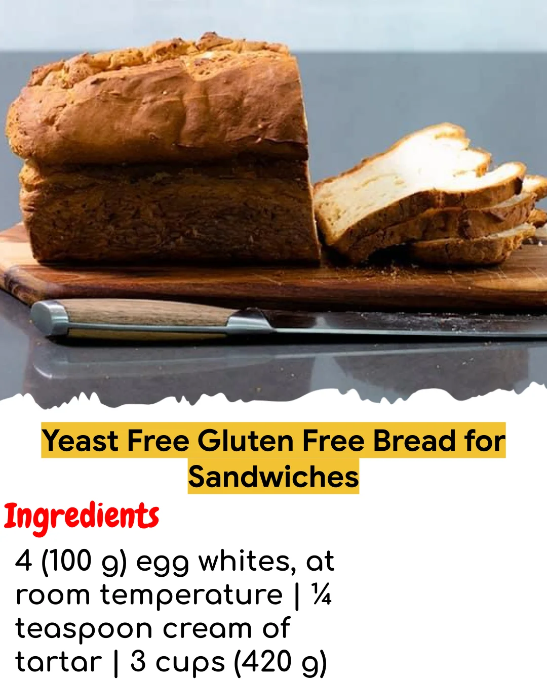 Yeast Free Gluten Free Bread for Sandwiches (Tested 10+ Times)