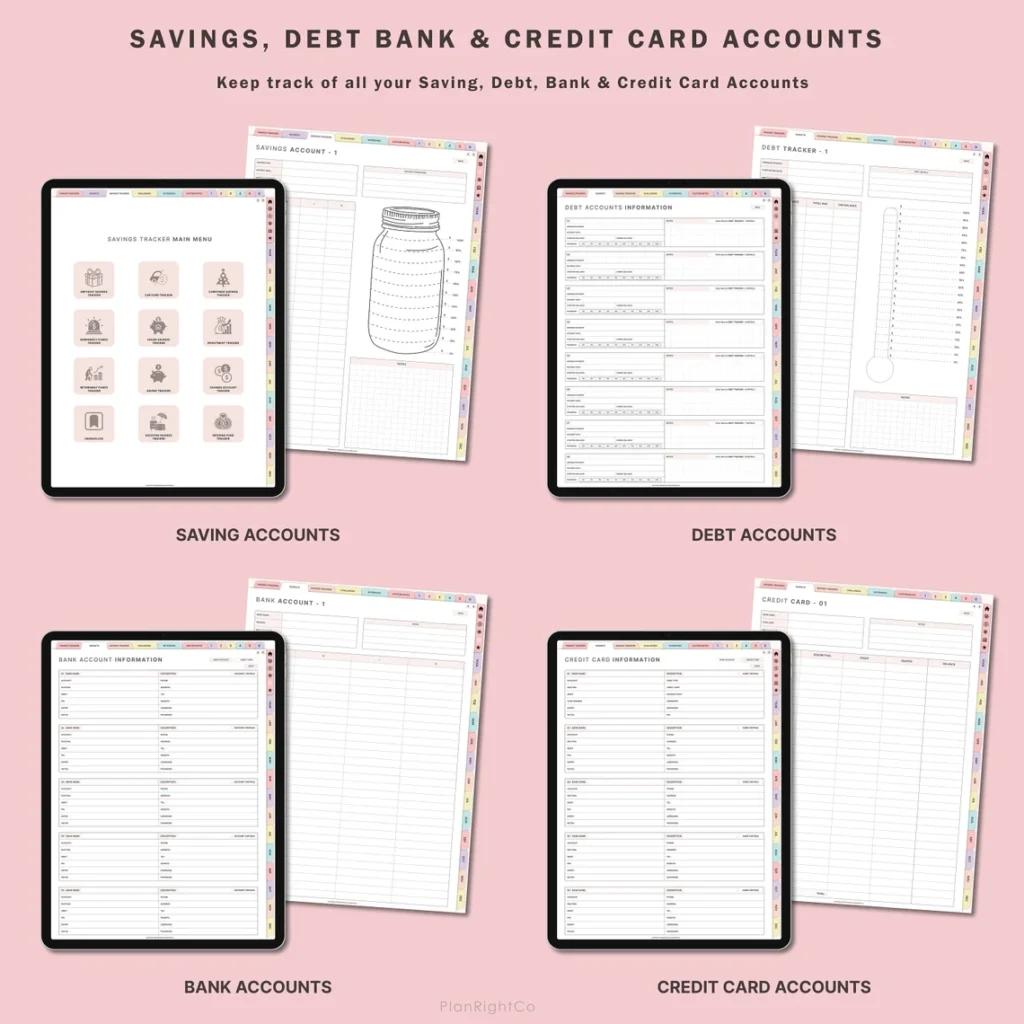 Digital Budget Planner, Digital Financial Budget Planner, Digital Finance Planner, Finance Tracker, Undated Budget Planner,GoodNotes Planner