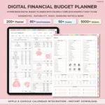 Digital Budget Planner, Digital Financial Budget Planner, Digital Finance Planner, Finance Tracker, Undated Budget Planner,GoodNotes Planner