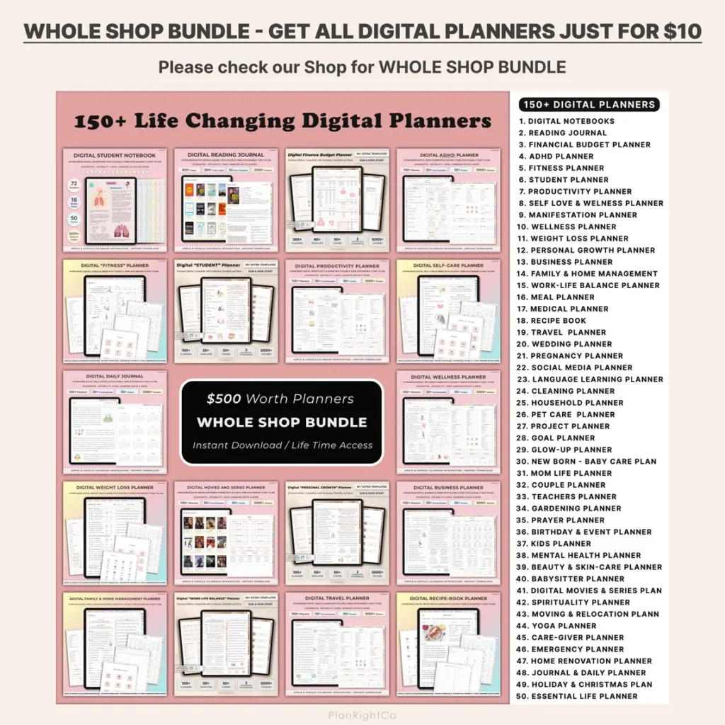 Digital Budget Planner, Digital Financial Budget Planner, Digital Finance Planner, Finance Tracker, Undated Budget Planner,GoodNotes Planner