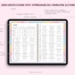 All-in-One Digital Planner 2026, 2027, 2028 Digital Planner, Digital Journal, Digital Goodnotes Template