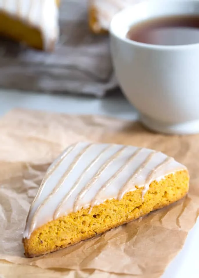 Iced Gluten Free Pumpkin Scones
