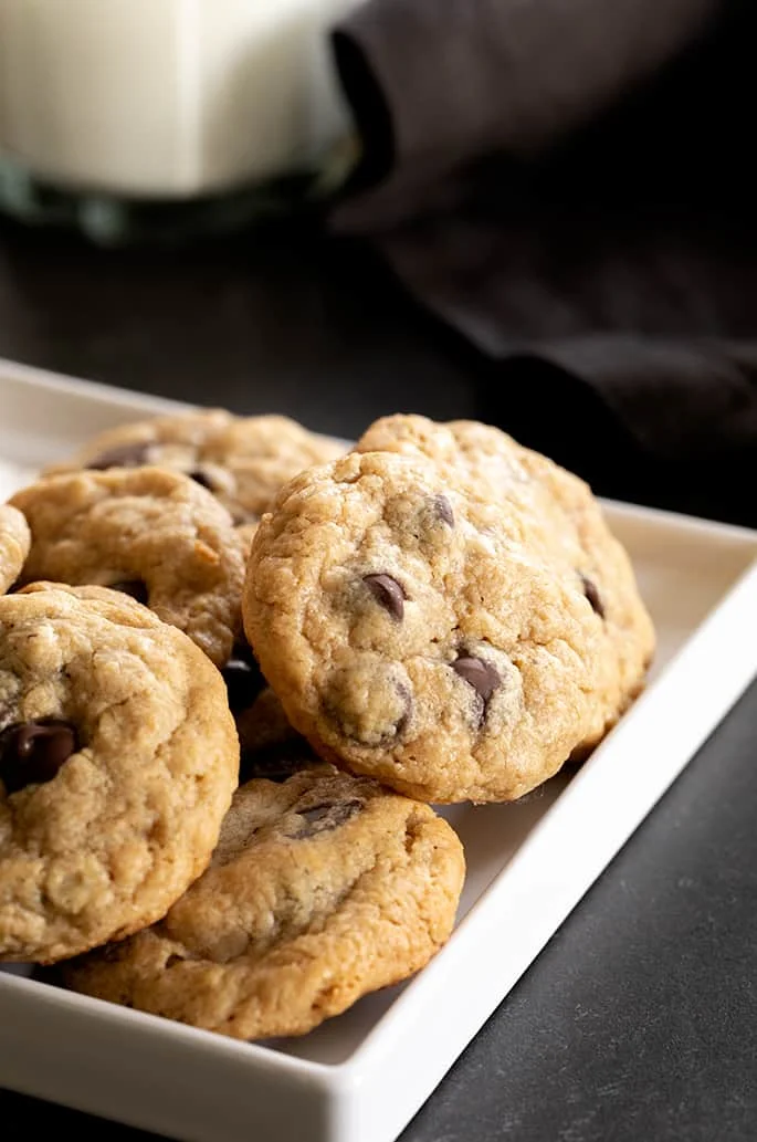 Oat Flour Peanut Butter Chocolate Chip Cookies