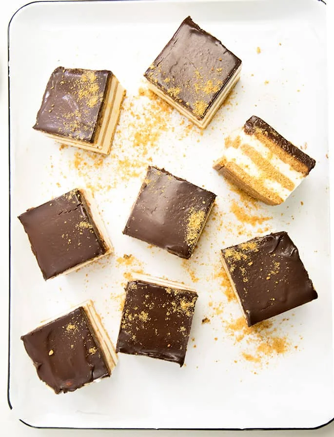 No Bake Chocolate Eclair Cake