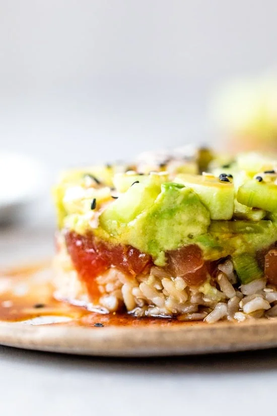 Ahi Tuna Poke Stacks