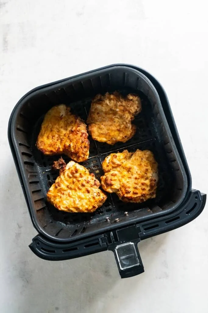 air fried golden brown chicken breasts 