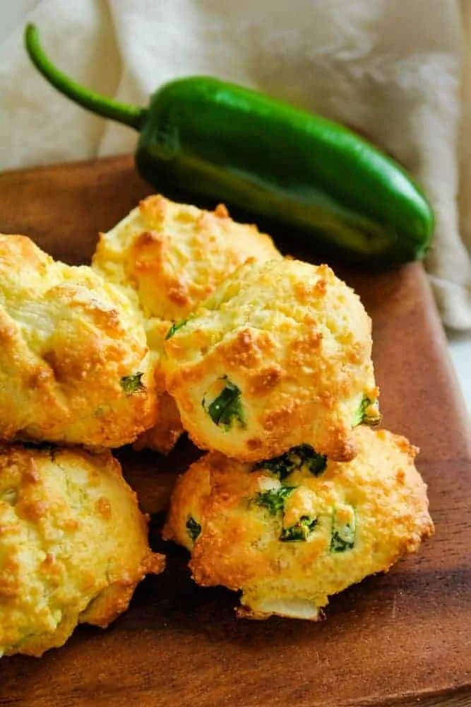 Air Fryer Hush Puppies with jalapeno pepper