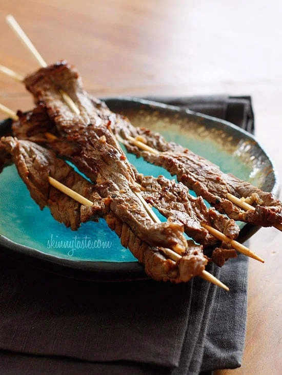 Asian Flank Steak Skewers