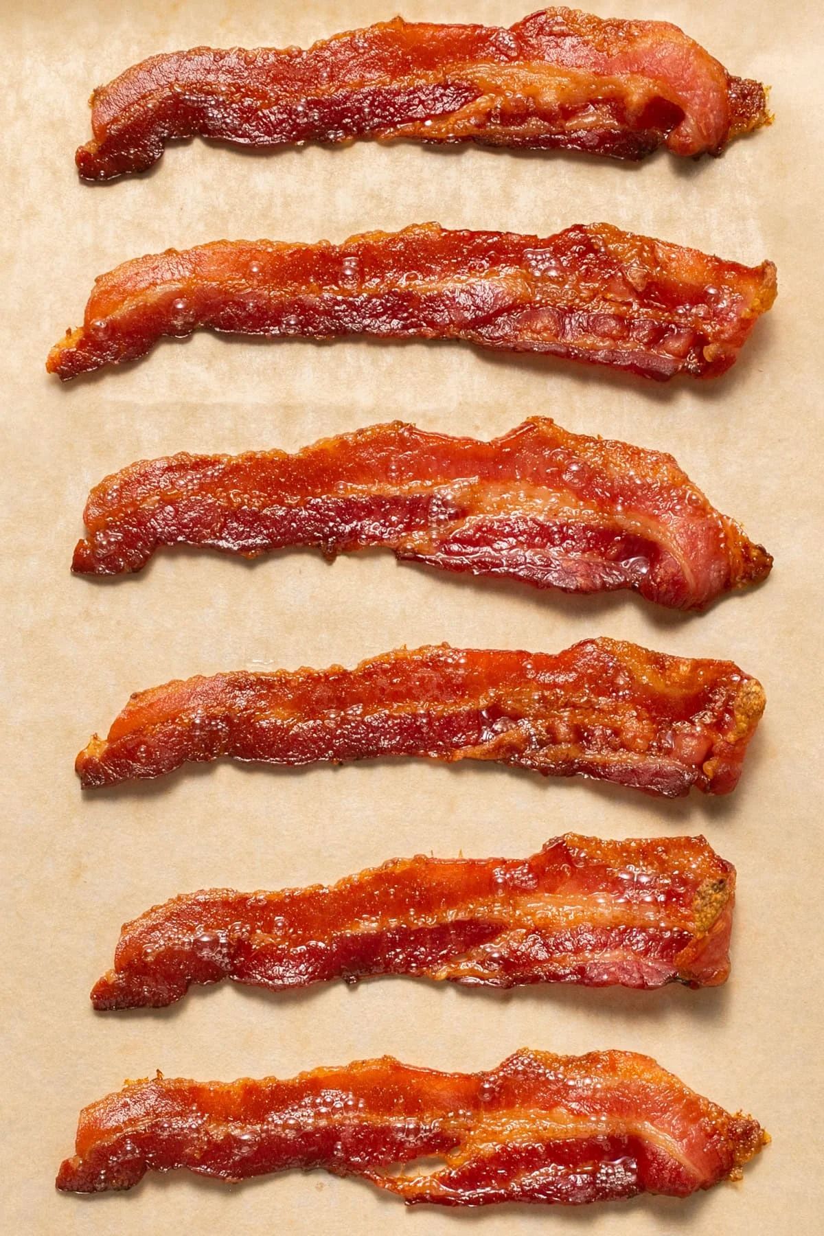 Bacon on parchment paper.