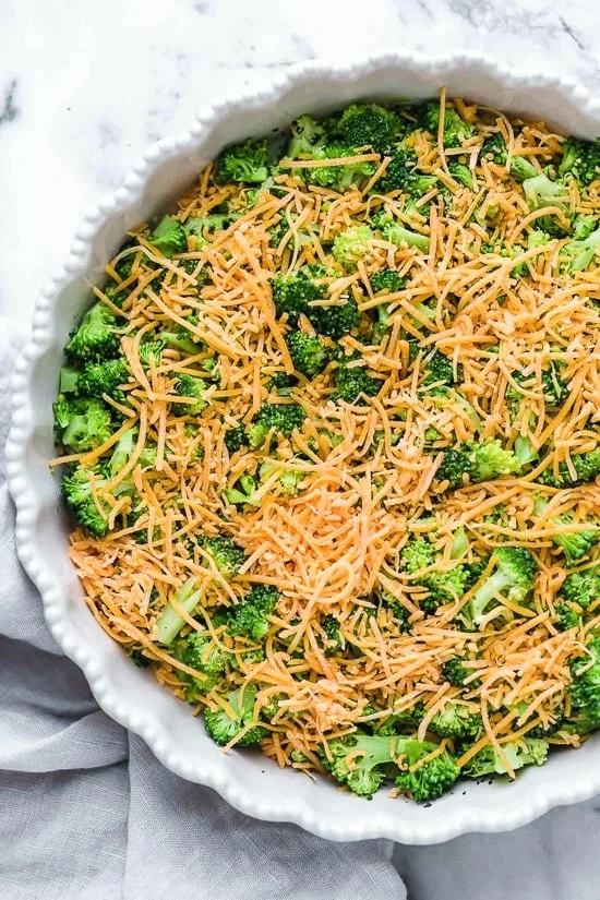 Broccoli and cheese is one of my favorite quiche combinations! This low-carb Crustless Broccoli Cheddar Quiche is light and delicious, perfect for breakfast or brunch!