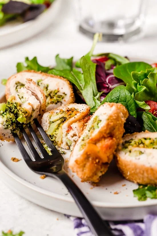 Broccoli and Cheese Stuffed Chicken (Oven or Air Fryer)