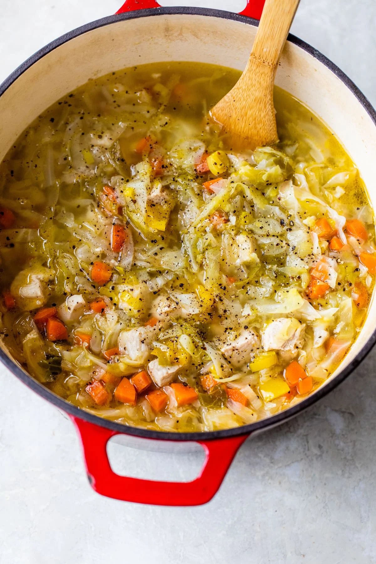 Cabbage Soup with Chicken and Pork