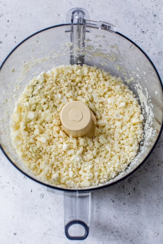 Cauliflower in food processor