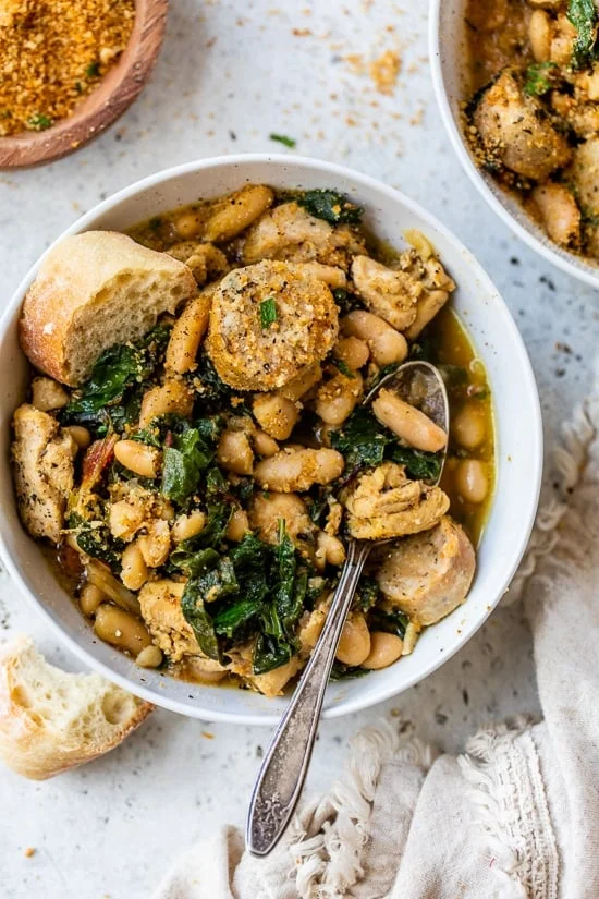 Chicken Cassoulet in a bowl.
