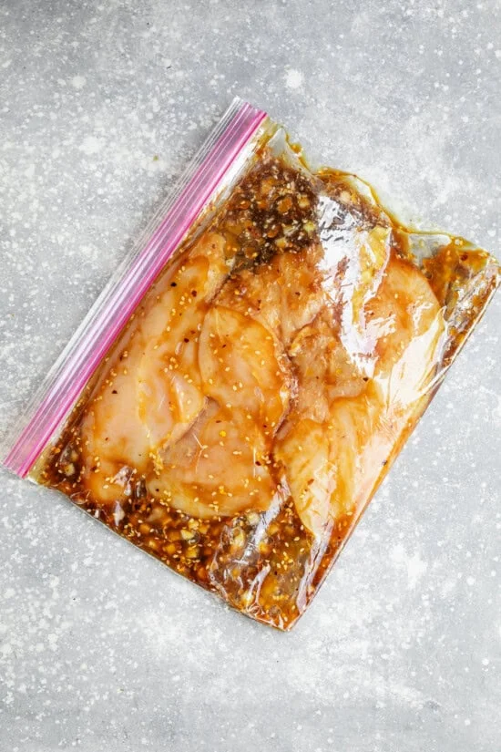 Chicken in marinade