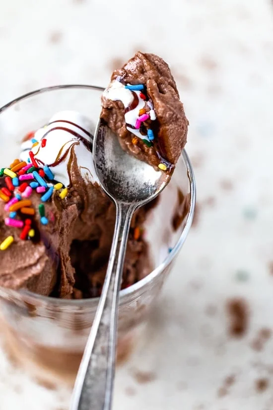 Chocolate Frozen Yogurt in the Ninja™ CREAMi®