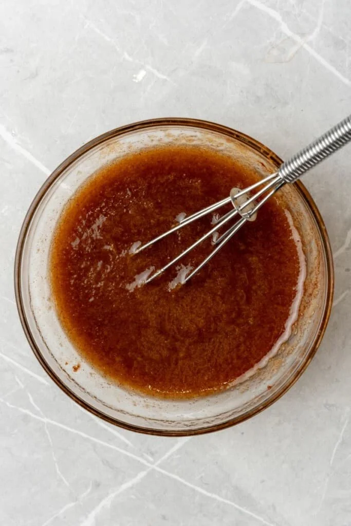 cinnamon glaze in a warm bowl 