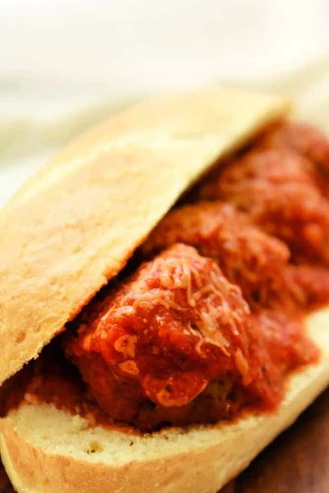 Air Fryer Meatball Parm Sub