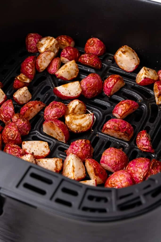 cooked radishes in air fryer