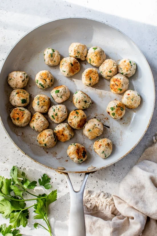 cooking chicken meatballs