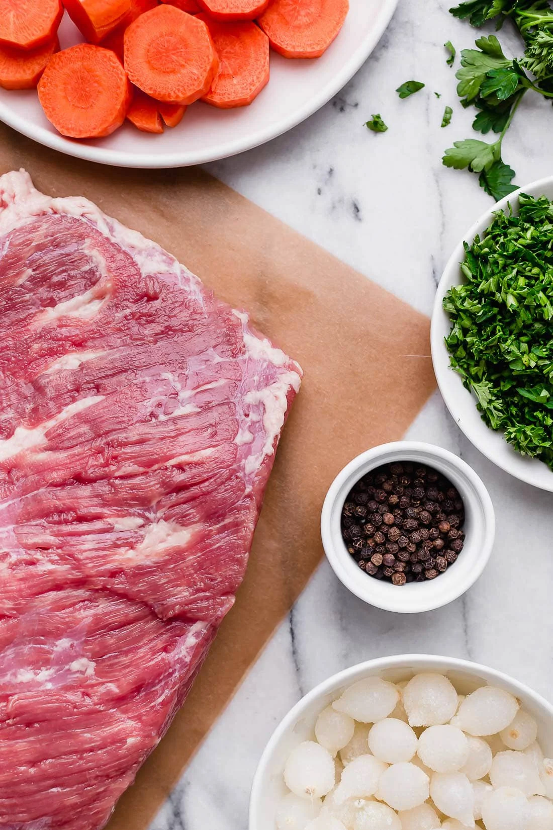 Corned beef and cabbage ingredients
