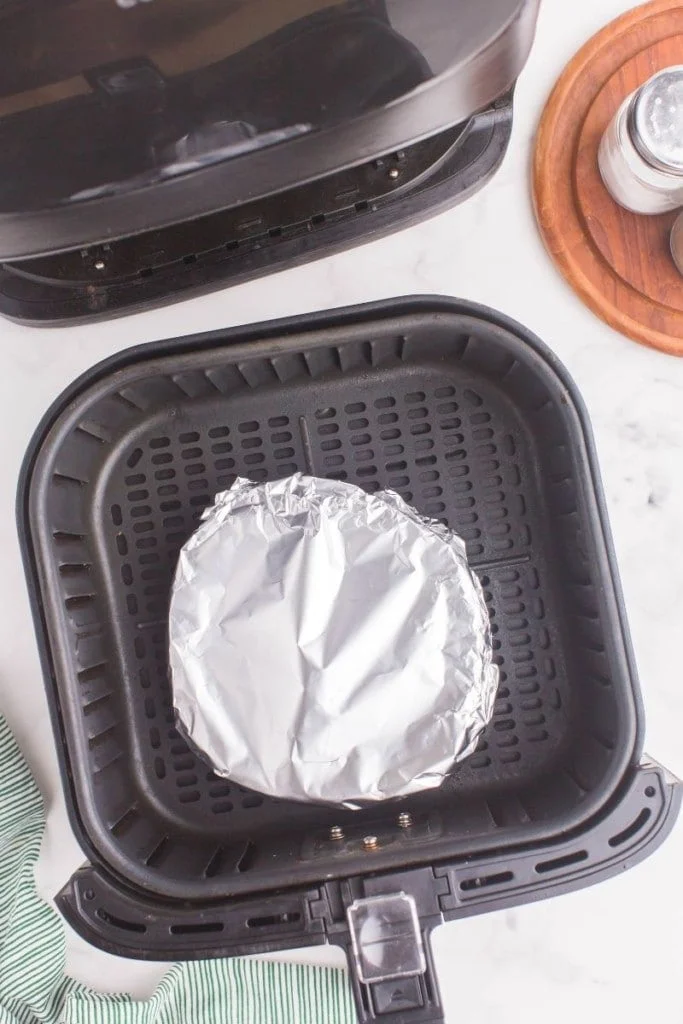 covered pot pie in the air fryer